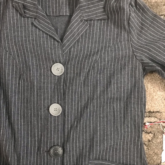 Vintage grey wabash stripe dress - Picture 7 of 9